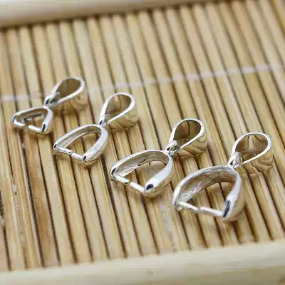 925 sterling silver melon button jade pendant buckle Jade buckle pendant belt head universal jade necklace buckle diy accessories