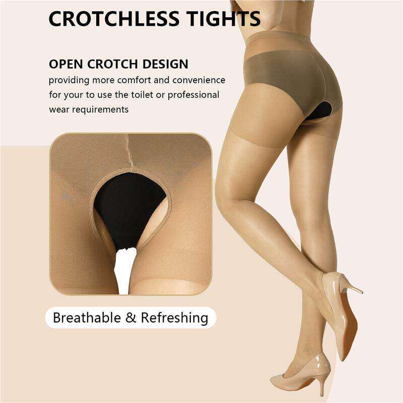 Cross-Border Amazon Hot-Selling Plus-Size 10D Open-Crotch Ultra-Thin Sexy Anti-Snag Skin-Beautifying Concealer Pantyhose Cross-Border Amazon Hot-Selling Plus-Size 10D Open-Crotch Ultra-Thin Sexy Anti-Snag Skin-Beautifying Concealer Pantyhose