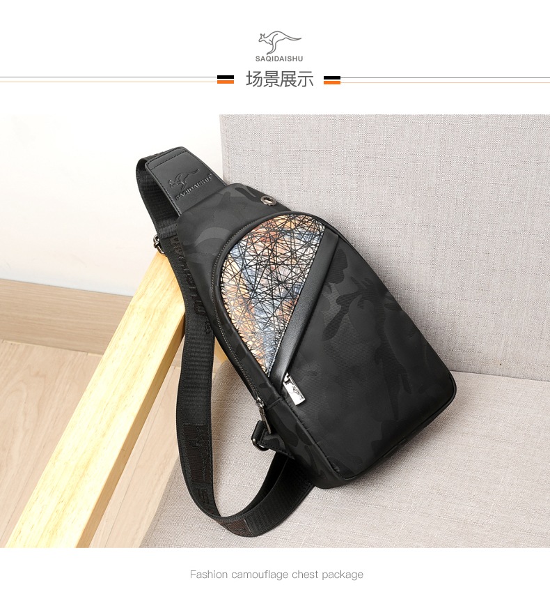 Saatchi kangaroo túi nam vai túi messenger Oxford vải ngực túi nam giản dị vai túi vải thường xuyên vai túi - Túi của con người túi lv nữ