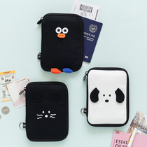 Korean romane couple family multi-compartment passport bag travel cash card holder bill document storage bag