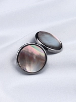 Pingguowu Оригинальная кнопка дизайна High -Ond Pure Natural Black Butterfly Shell Button