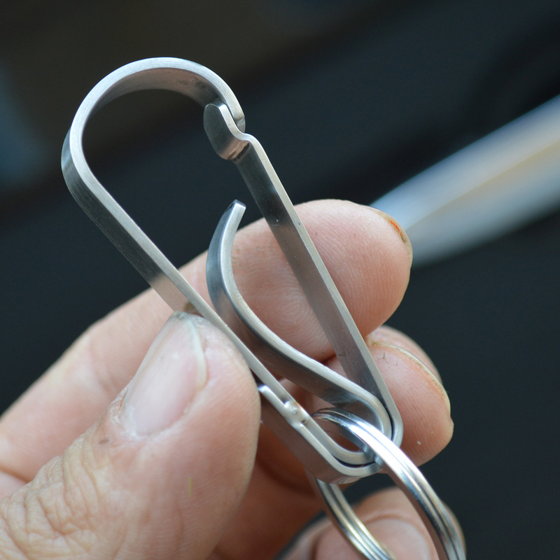 Free Shipping New Model Handmade Simple Lock Creative Men's Car Key Waist Hanging 304 Stainless Steel Key Ring