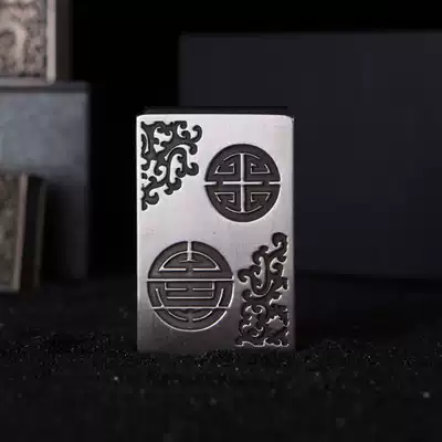 Original design metal cupronickel matchbox magnetic adsorption type ignition erasers in the wooden box friendship light series