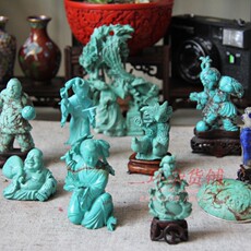 Ювелирные камни 摆件童子仕女弥勒佛…80年代创汇期老外贸出口老货天然无优化松石