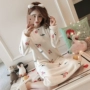 Ngọt ngào và đáng yêu phần mỏng flannel nightdress mùa đông nữ dễ thương nhung san hô dài phần ấm áp sinh viên sang trọng đồ ngủ nữ kiểu đầm đẹp