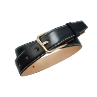 Британский J & E Maen Leather/Gold Buckle/Black
