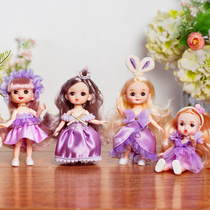 (Deficit Benefit) Fairy Fairy Princess Dolls 16 cm Purple Series Four Dress Eco-friendly Materials Girl Toys