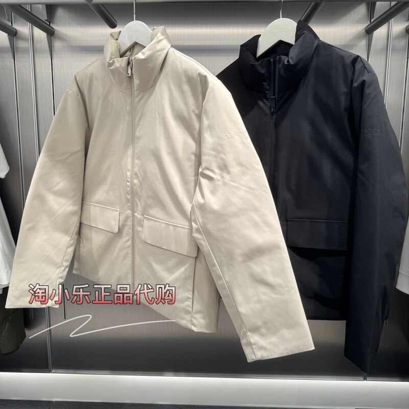 Ck Jeans Official Store Genuine 2025 Autumn and Winter Men's Business Commuter Goose down Stand Collar down Jacket 4Ld533G