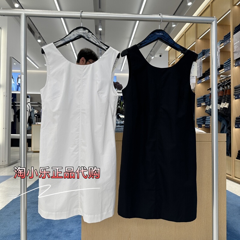 Ck Jeans Genuine Product from the Store 2025 Early Autumn Pure Cotton Women's Simple Trendy Sleeveless Dress 47Ab000 Ck Jeans Genuine Product from the Store 2025 Early Autumn Pure Cotton Women's Simple Trendy Sleeveless Dress 47Ab000