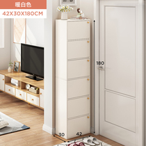 The door shoe cabinet is integrated against the wall. The new outdoor simple space-saving high vertical capacity door outdoor shoe shelf