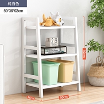 White American Simple Solid Wood Bookshelf Trapezoidal Shelve shelf Living room Shelf Home Stratified Small Family Type Landing Style