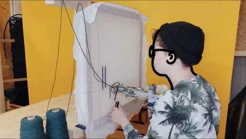 Настольный туфтинг отправка кластера -кластера Velvet Stand Diy ковров