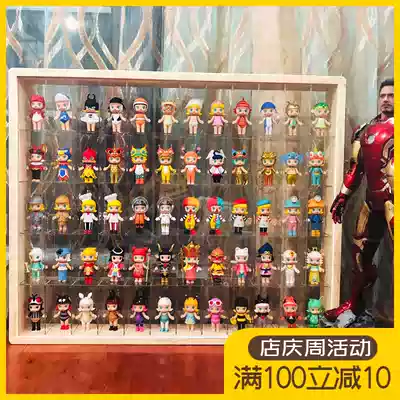 Jasmine Molly bubble matte Christmas display box doll constellation sports chess solid wood acrylic dust box