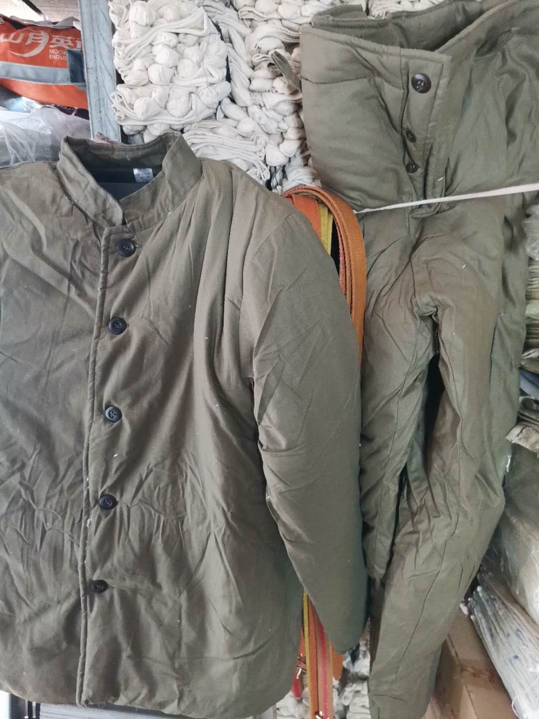 Cotton cotton trouser suit army green loose comfortable warm coal mine labor insurance anti-static cotton for the elderly