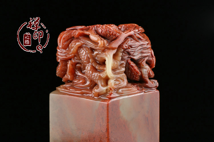 Tự nhiên Shoushan Shi Shuanglong Opera Hạt Yuxi Con Dấu Bức Tranh Thư Pháp Tây Tạng và Thư Pháp Tên Jinshi Handmade Con Dấu đá phong thuỷ