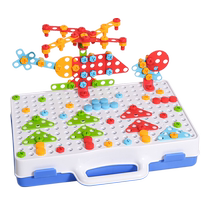 Childrens screw assembly toys childrens educational disassembly and assembly electric drill knife hands-on boy repair tool box set