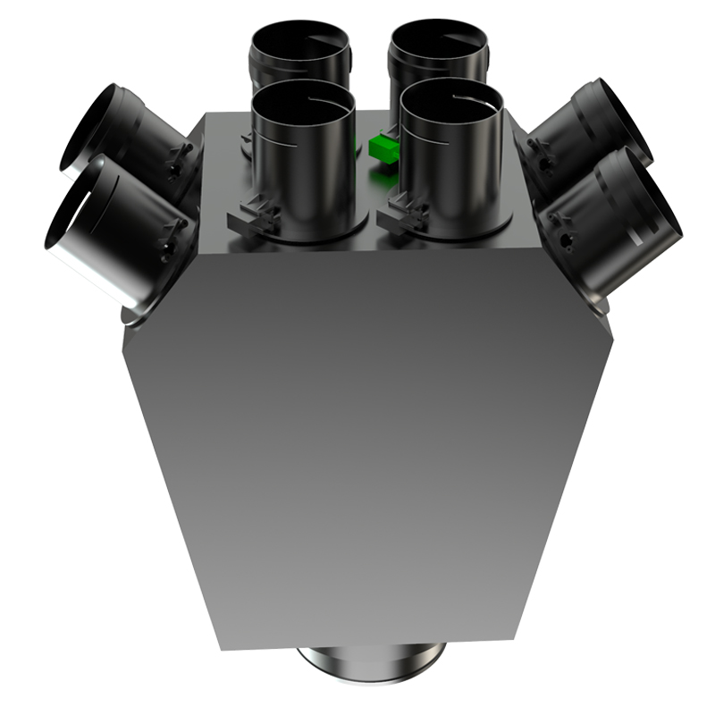 New blower branch box branch static pressure box adopts car baking varnish process 6-sided wind speed even