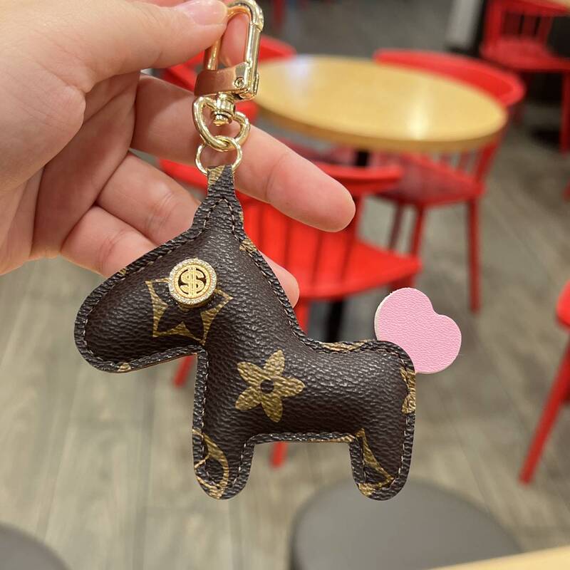 Suitable for Lv Bag Charms, Bring Instant Wealth, Vintage Car Keychain for Women, Small Horse Carriage Key Chain, Hanging Ornament, Book