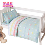 Ba lớp sợi mẫu giáo quilt ba mảnh cotton trẻ em quilt tất cả các-bông quilt cover nap nôi với lõi bộ đồ giường