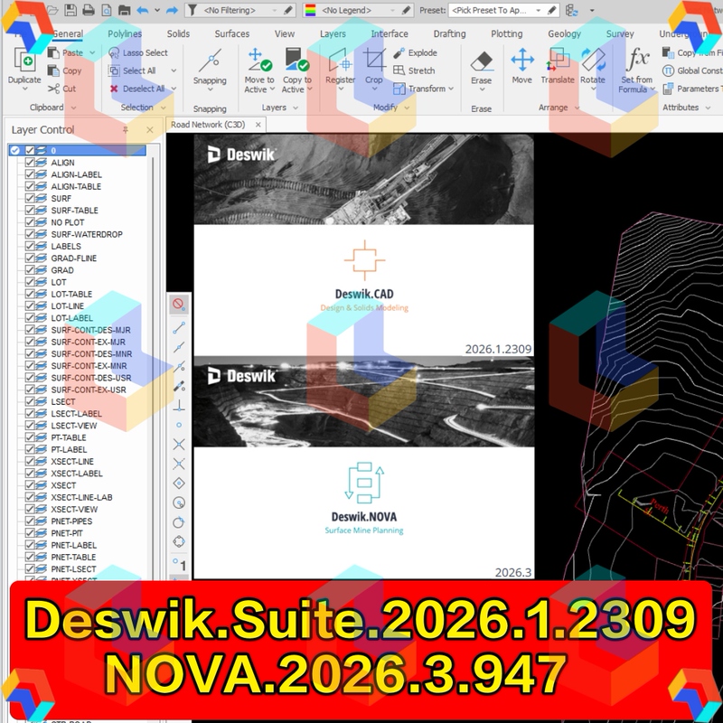 Deswik Suite 2026.1.2309 +Novo 2026 Mining Project Design Modeling Management Suite