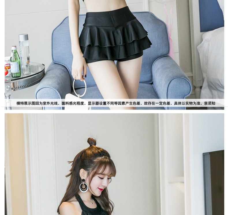 Phiên bản Hàn Quốc của quần short boxer bảo thủ mới chia sẻ quần short tắm nước nóng mùa xuân nữ ngực nhỏ tụ tập backless tắm nước nóng - Bộ đồ bơi hai mảnh 	áo bơi 2 mảnh