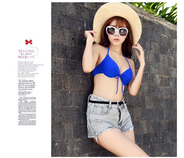 Phiên bản Hàn Quốc 2018 của mốt thép mới gợi cảm tập hợp bikini bikinii áo tắm màu huỳnh quang nữ áo tắm 1 mảnh