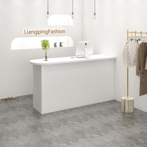 Clothing store cashier counter Curved simple modern womens clothing store bar table Rounded small front desk reception desk