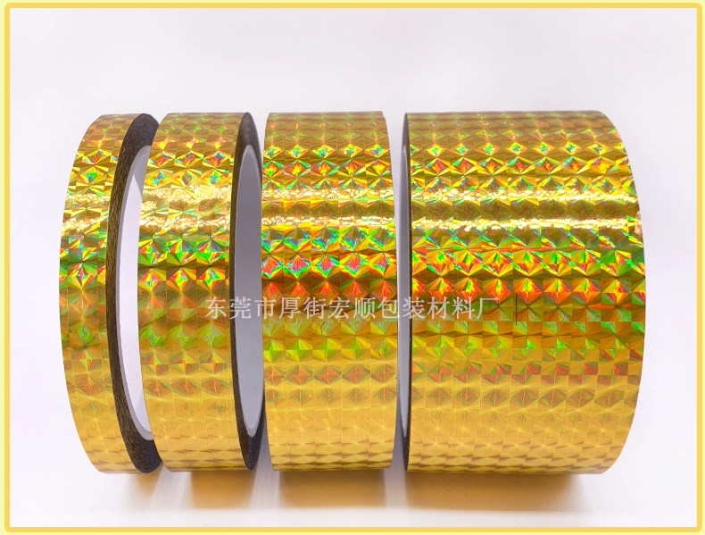 Laser Tape vàng lấp lánh ánh sáng băng màu băng trang trí trang trí sinh viên băng làm bằng tay DIY Laser
