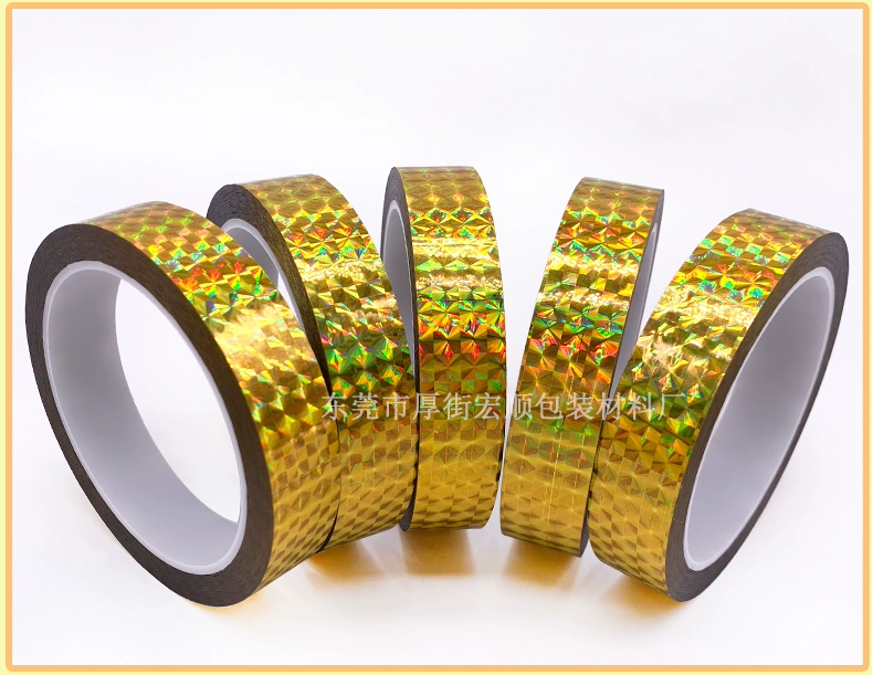 Laser Tape vàng lấp lánh ánh sáng băng màu băng trang trí trang trí sinh viên băng làm bằng tay DIY Laser