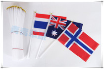 Plastic hand-waving flagpole with flag cap White plastic pole Hand-waving flagpole hard pole