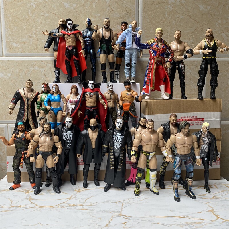 Authentic Loose Goods Awe Ring Wrestling Pro Wrestler Action Figure Wwe Kane Hhh Cena Brock