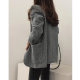 2023 New Autumn Loose Casual Retro Herringbone Suit Women's Medium Long Wool Wool Jacket Small Man