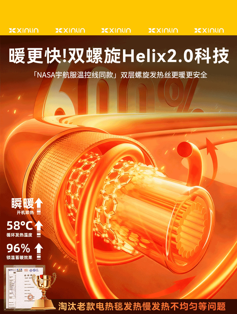 2025 New Graphene Electric Blanket Double-Person Household Electric Mattress Genuine Official Flagship Store Single-Person Warming Blanket