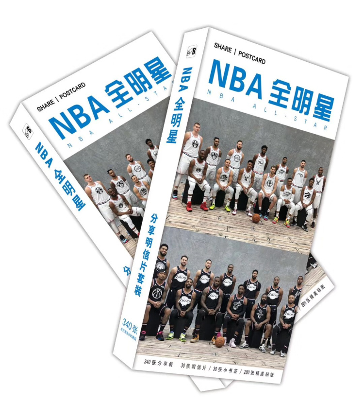 180 sets of sets of NBA stars card postcard stickers with Cosby James Curry Basketball Star Perimeter