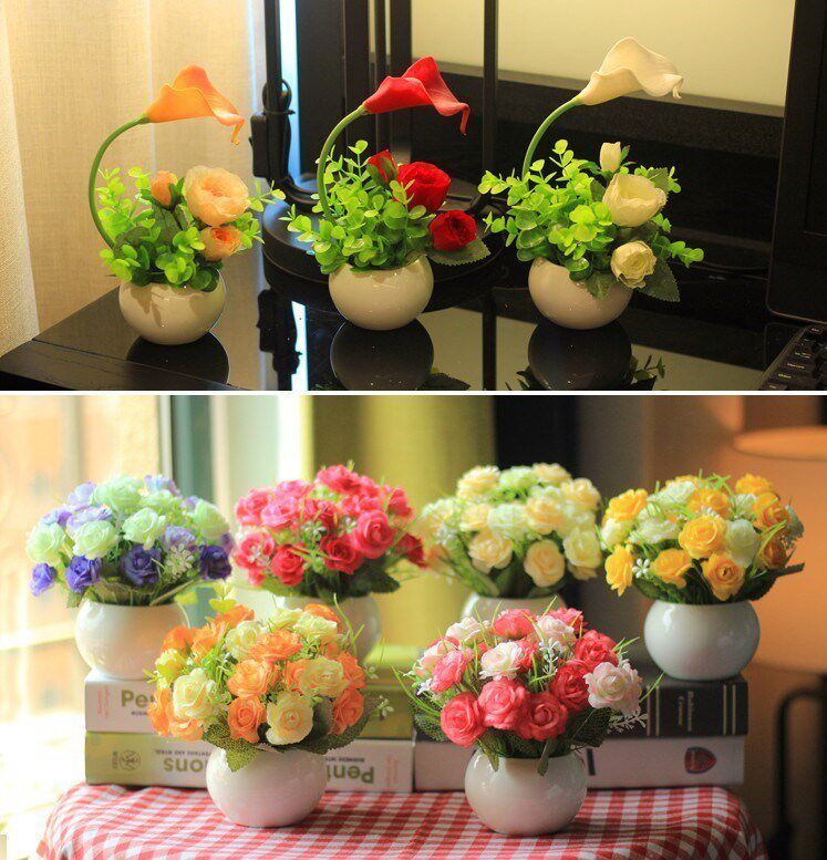 Living room home interior placement simulation dry flower set jewelry ornaments Bedroom plastic fake flower Lavender potted plant