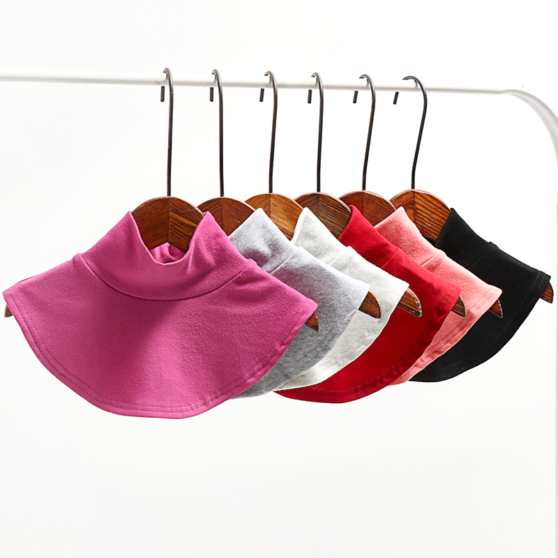 Semi-high collar fake collar autumn winter cotton undershirt collar medium-high sweater collar male cover neck 100 lap fake collar woman