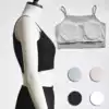 Half Modal camisole women's wear-free bra base shirt black bandeau with chest pad Large size women's clothing