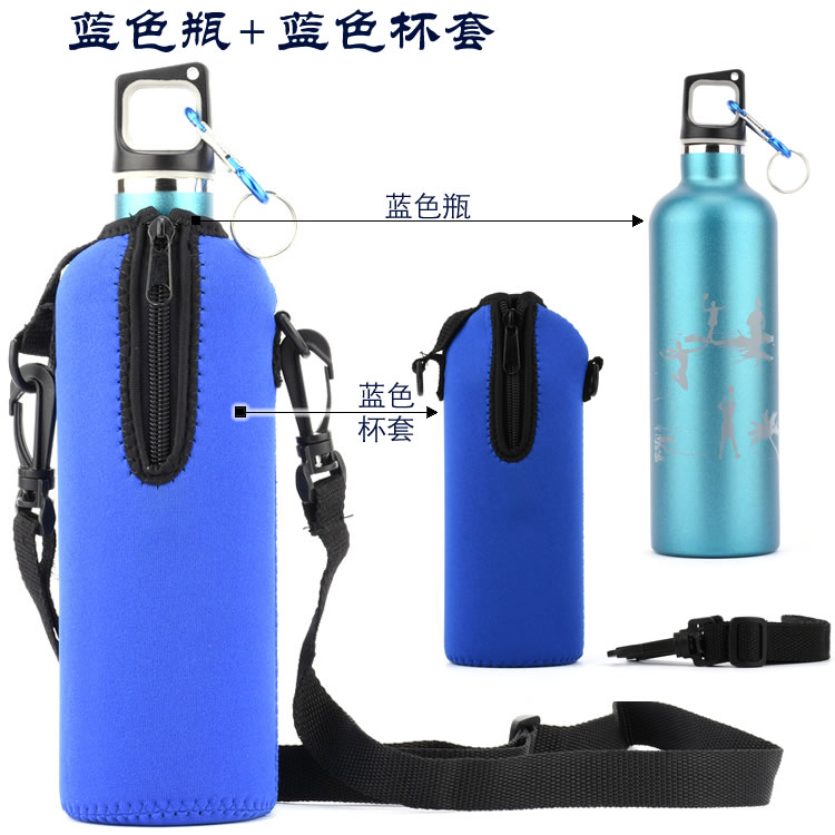 Thép không gỉ hai lớp cách nhiệt chân không chai du lịch thể thao ngoài trời Miệng nhỏ 600ml cắm trại leo núi chai nước bình nước thể thao lock&lock