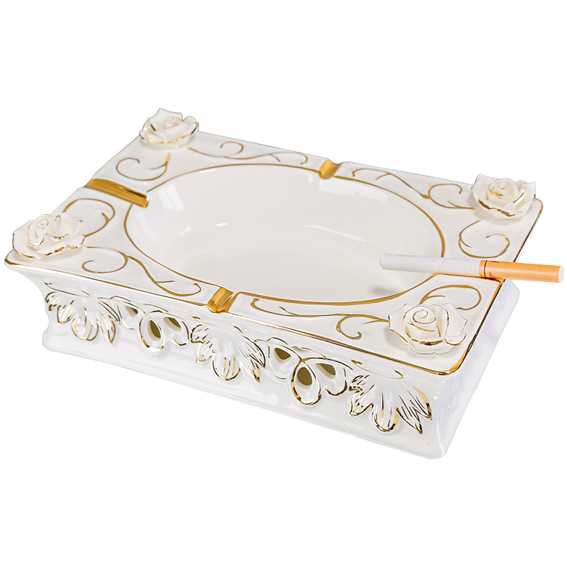 The creative fashion, household ceramic ashtray European large jade porcelain ashtrays, decorative furnishing articles gifts