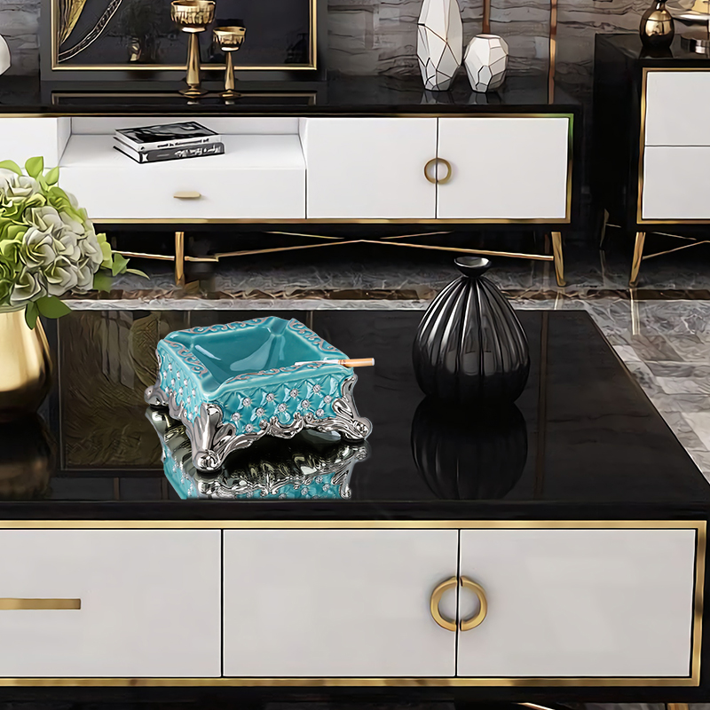 American creative ashtray sitting room tea table of household ceramics furnishing articles fashion square, great smoky bar office type cylinder