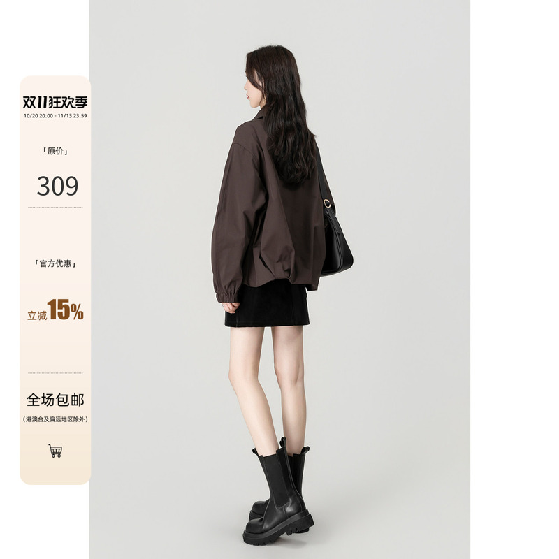 Wavy Egg Loose Casual Early Autumn Jacket for Women 2026 New Korean Style Versatile Short Workwear Top