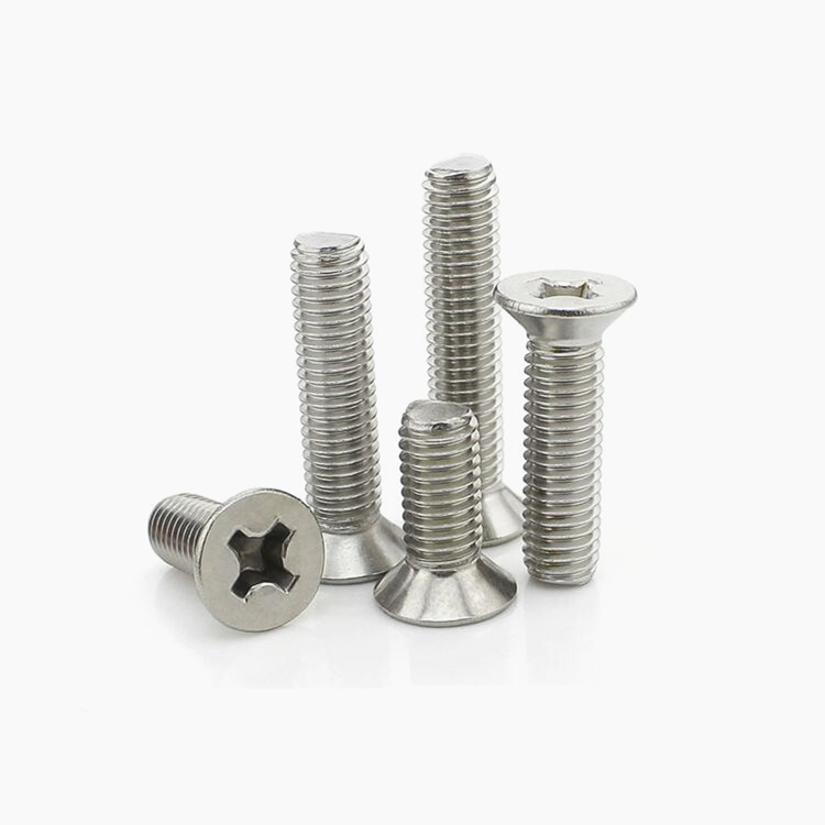 304 stainless steel sink head screws flat cross screws Machine tooth screws M3 M4 cross flat head 201