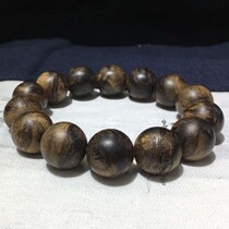 SUBMERSIBLE grade INDONESIA Dalagan NATURAL old material TABBY AGARWOOD BUDDHA BEADS HAND STRING ROSARY 16MM COLLECTION grade