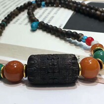 (Auspicious Lotus beads) Vietnam Nha Trang natural submerged old material Agarwood carving DIY necklace pendant classical