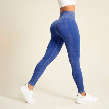 Matte high-waisted butt-lifting yoga pants worn as outerwear fitness pants