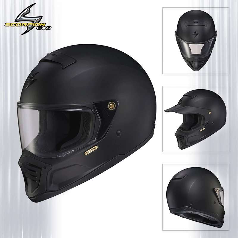 Scorpionexo Scorpion Motorcycle Helmet for Men and Women, Retro Riding Full-Face Helmet, Street Fighter, Harley Motorcycle Rally Helmet
