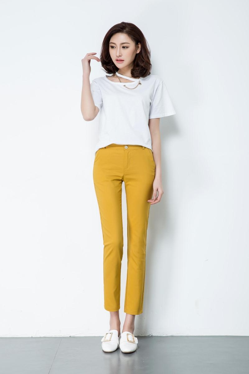 Đặc biệt hàng ngày hè mới co giãn cotton slim slim nữ giản dị thẳng bảy điểm chín điểm quần siêu lớn size mẫu áo dạ nữ đẹp 2020
