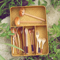 Natural handmade straw woven basket rectangular split table Tabletop Containing Basket Kitchen Seagrass Containing boxed fruit tray