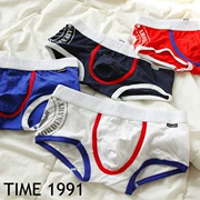 Quần short nam boxer cotton Giới trẻ nam U-số lượng lớn thương hiệu eo thấp thon gọn gợi cảm bốn góc tóm tắt 1 mảnh