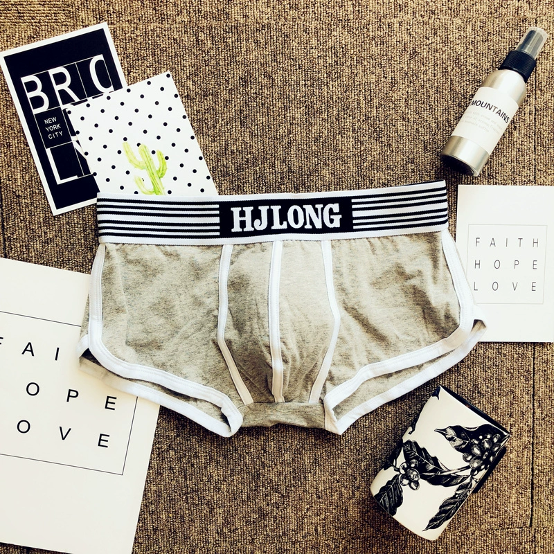 Bông nam boxer đồ lót Hàn Quốc phiên bản của mô hình cơ bản vững chắc Nan Neiku cao chất lượng thở boxer thấm thể thao